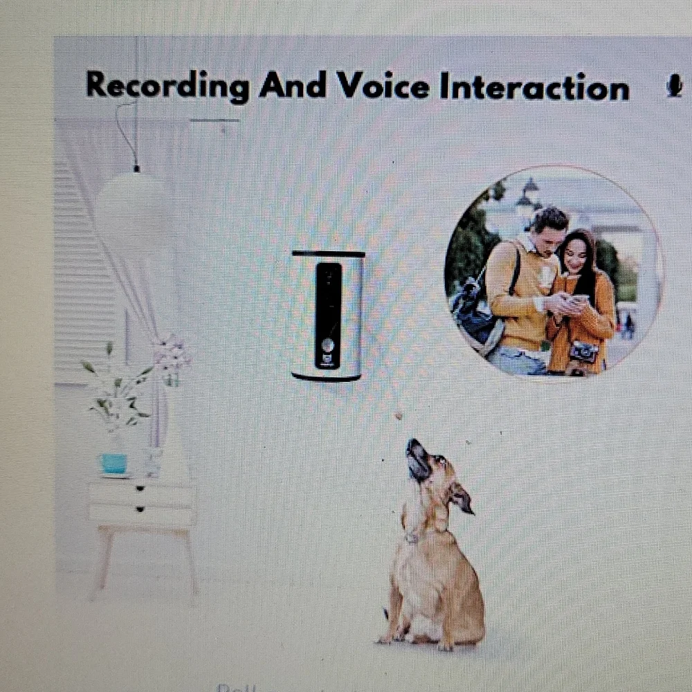 WOPET smart dog camera treat dispenser Full HD WiFi Night Vision 2 Way NEW
